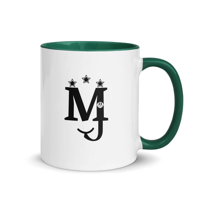 MJ White Ceramic Mug with Color Inside
