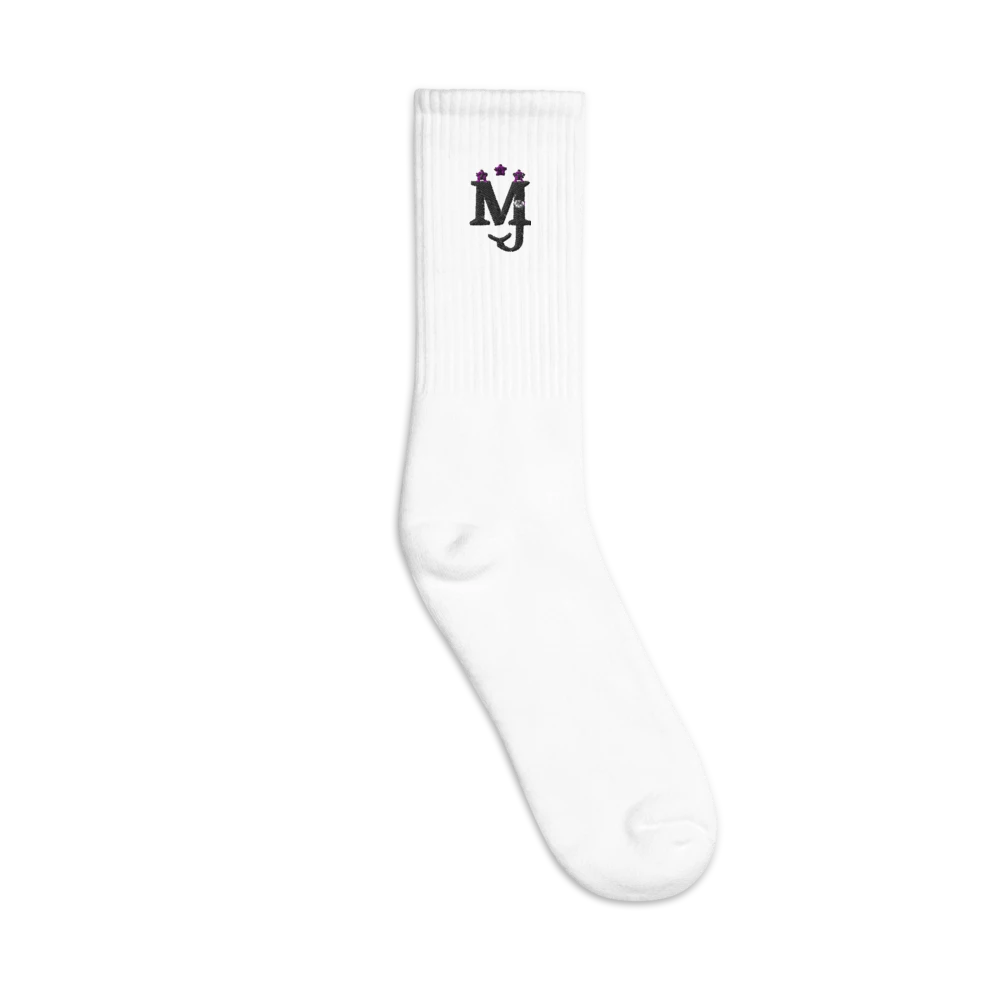 MJ Embroidered Crew Socks