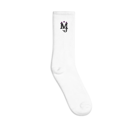 MJ Embroidered Crew Socks