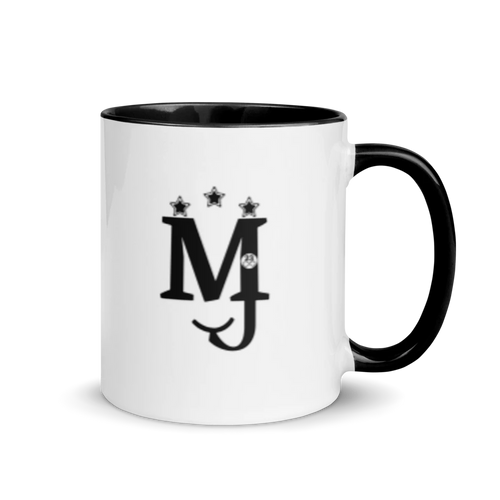 MJ White Ceramic Mug with Color Inside