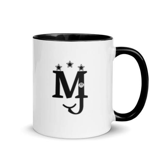 MJ White Ceramic Mug with Color Inside