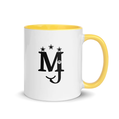 MJ White Ceramic Mug with Color Inside